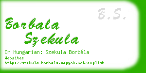 borbala szekula business card