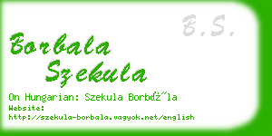 borbala szekula business card